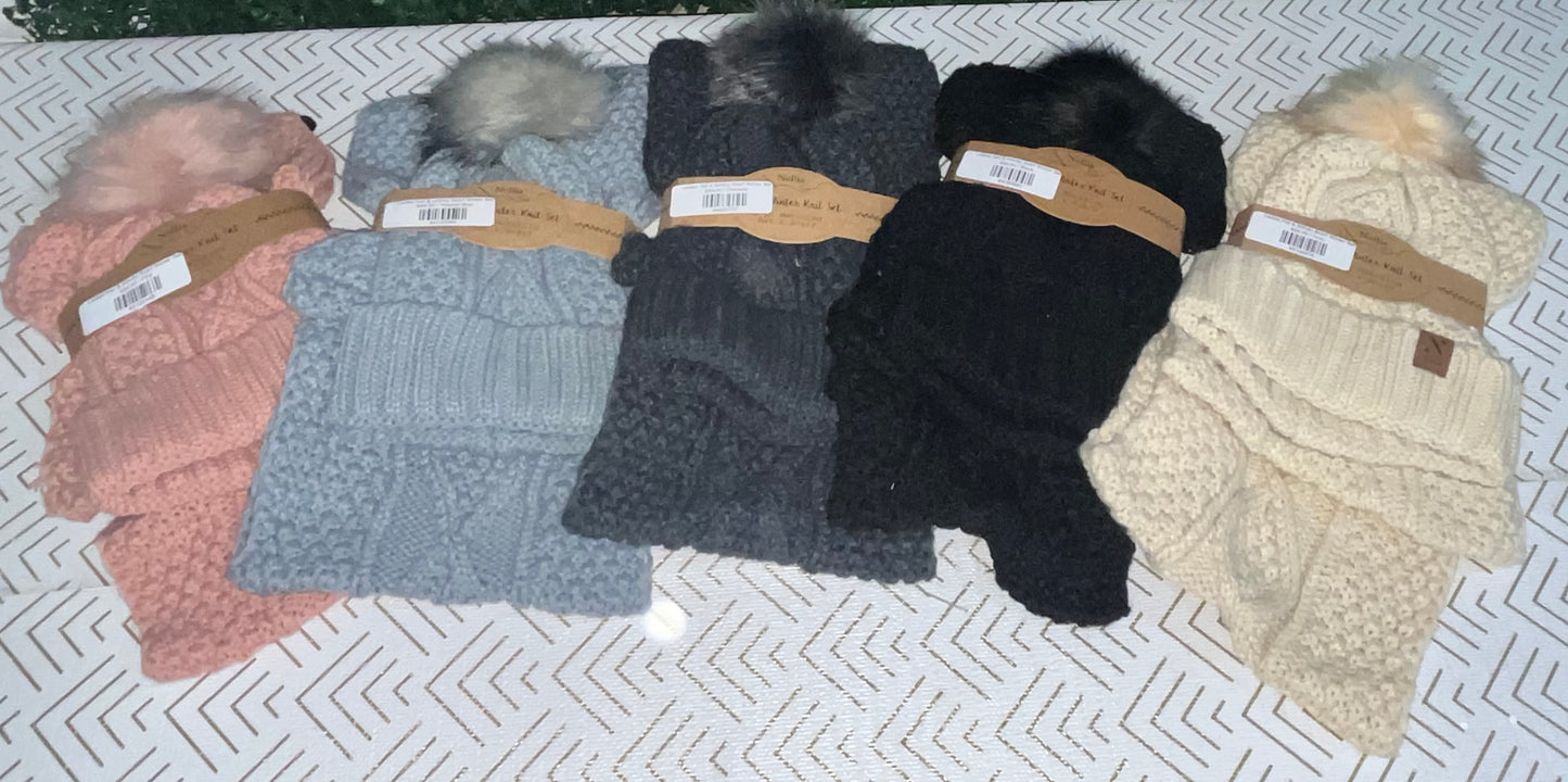 Ladies Hat & Infinity Scarf Winter Set
