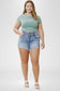 KanCan Triple Waist Frayed Hem Short