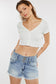 KanCan Triple Waist Frayed Hem Short