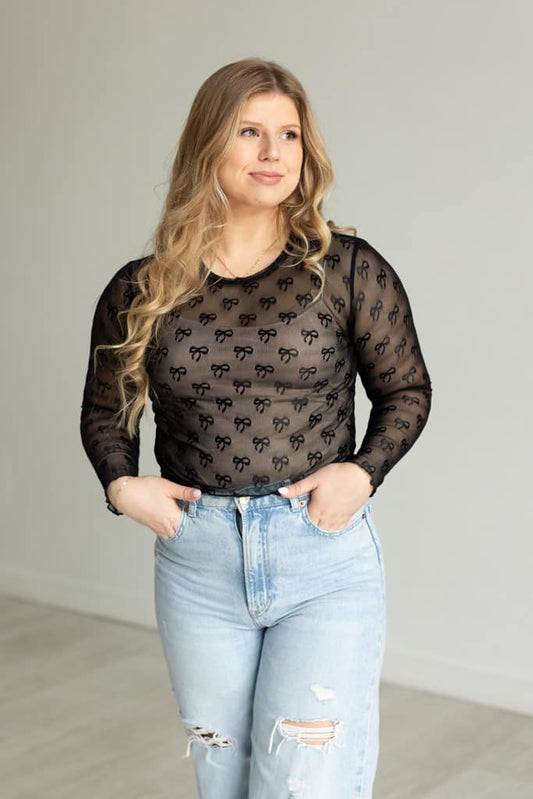 Lovely Lace Sheer Bow