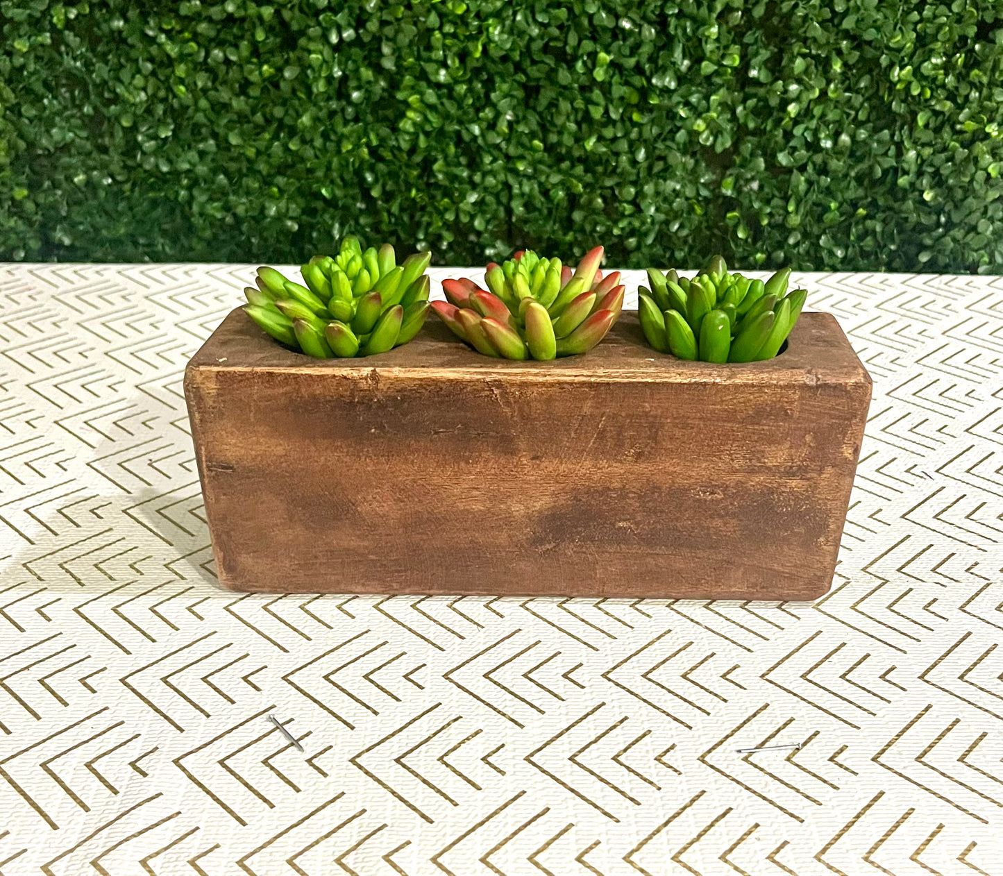 Wooden Block Vase/Candle Holder