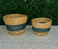 Copal Natural Navy Basket Set