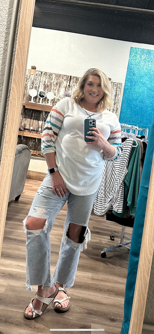 Lovely J - Aqua Stripe